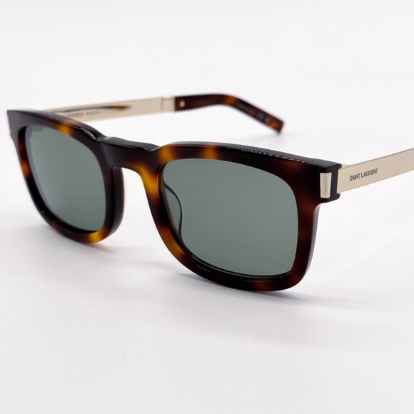 NEW SAINT LAURENT SL 581 002 HAVANA GREEN MEN SUNGLASSES SAINT LAURENT SL581 002 - Picture 1 of 11